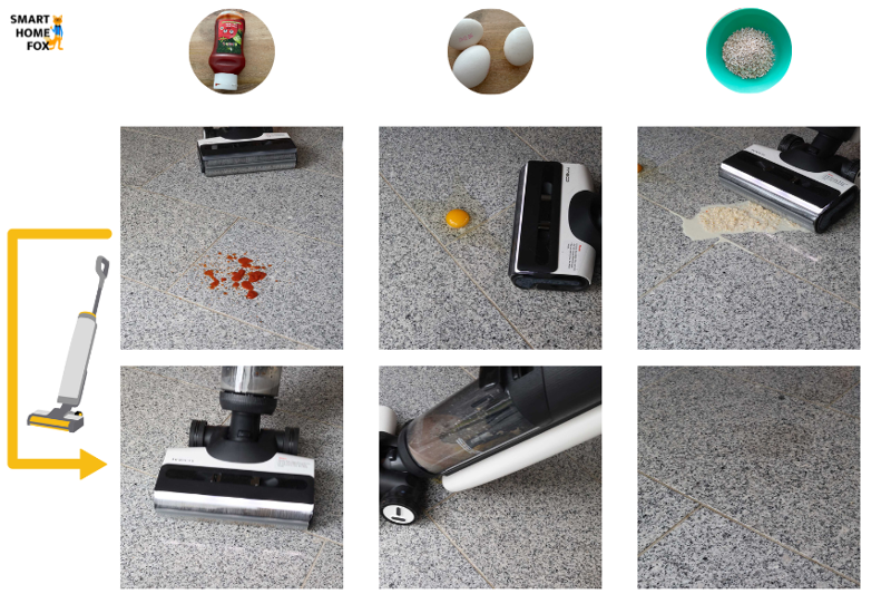 Reinigungsleistung auf Fließenboden